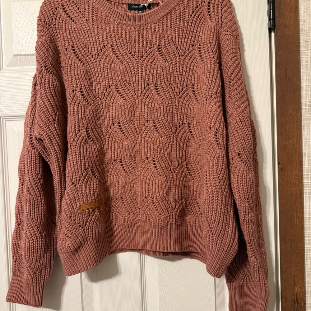 Simply Southern Women's Sweater in Dusty Rose